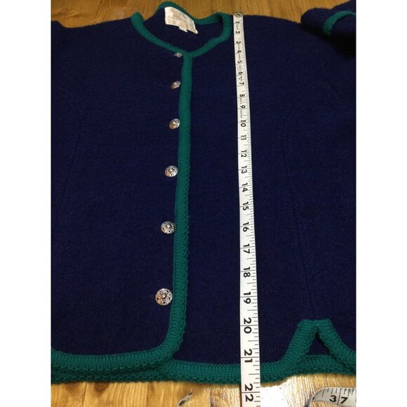 Vintage Tally-Ho Womens Wool Cardigan Jacket Size 10 Old Money Preppy - Picture 7 of 7